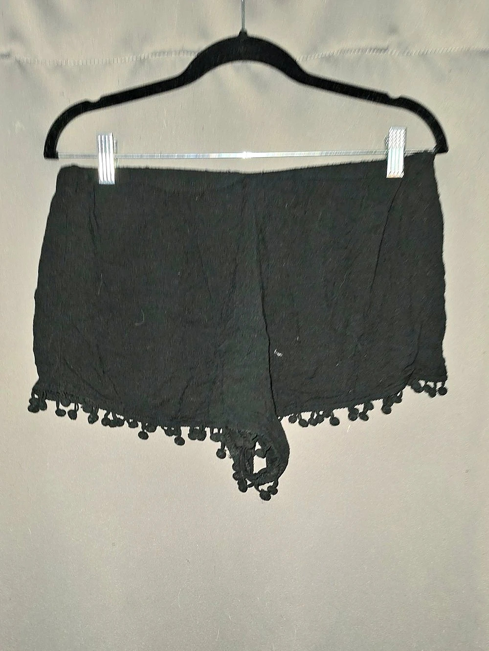 Black Lace Trim Shorts Like New